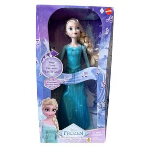 Disney Princess Elsa Doll Frozen, Sings Let It Go, Musical Singing Doll Figure